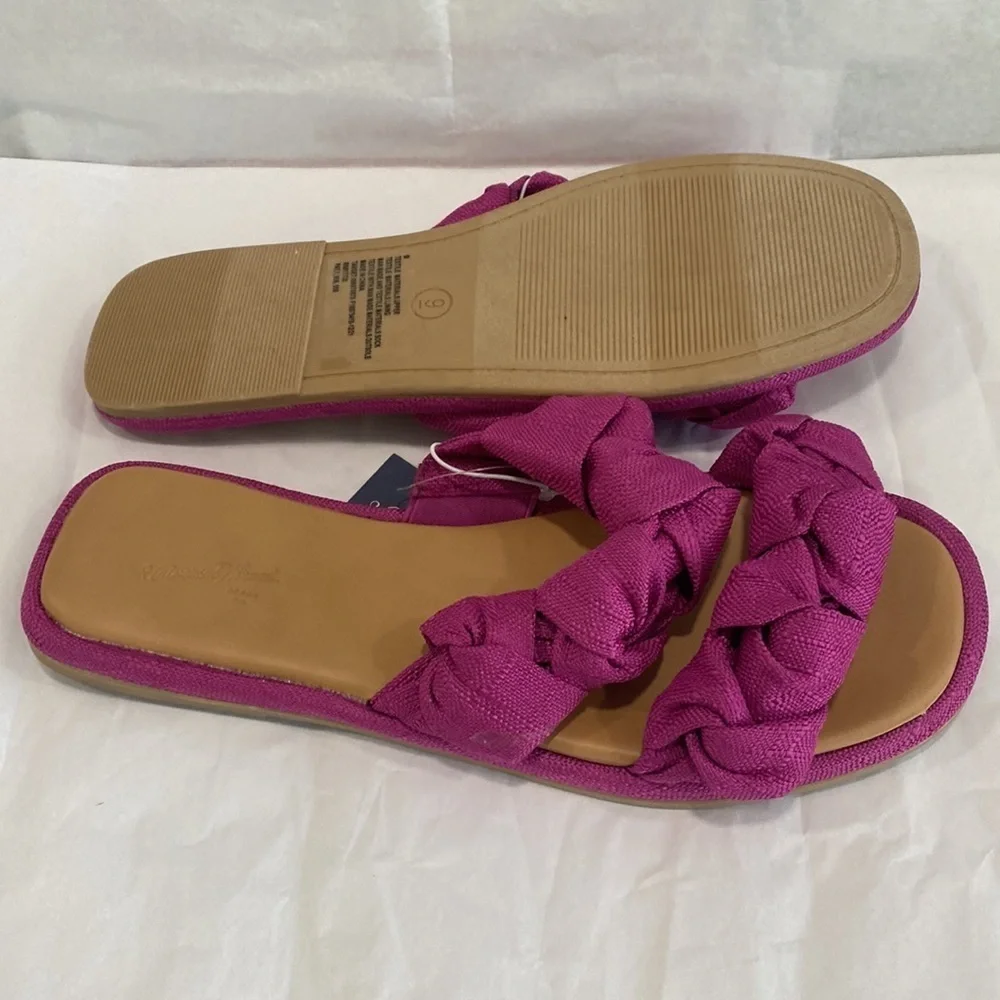 Women's Meg Knotted Slide Sandals Pink - Universal Thread™ Size 9